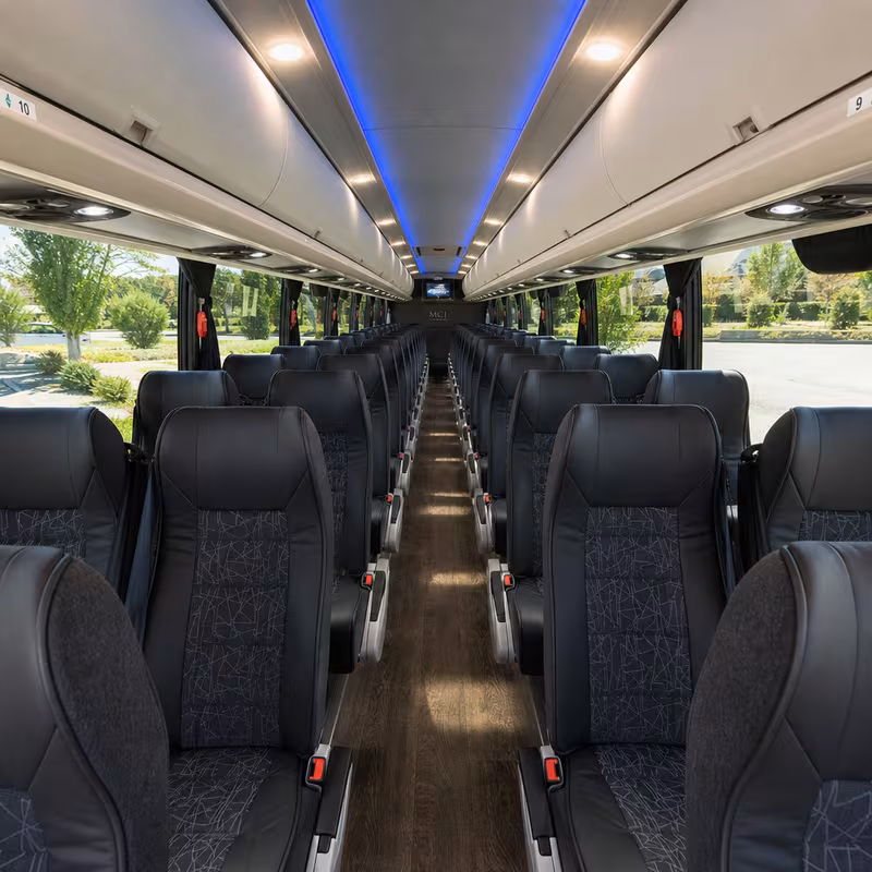 40-56 Passenger Charter Bus Interior