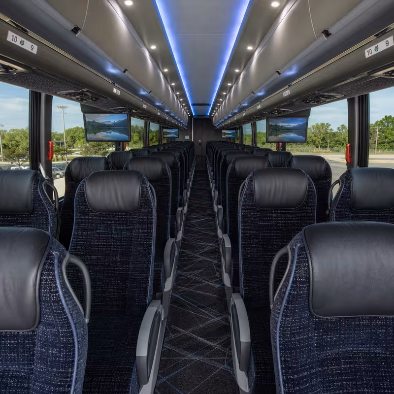 40-56 Passenger Charter Bus Interior