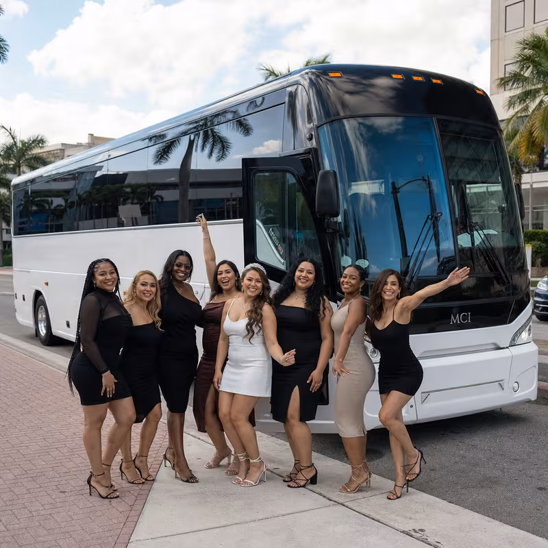 Passengers loading luggage while boarding an Pembroke Pines group shuttle