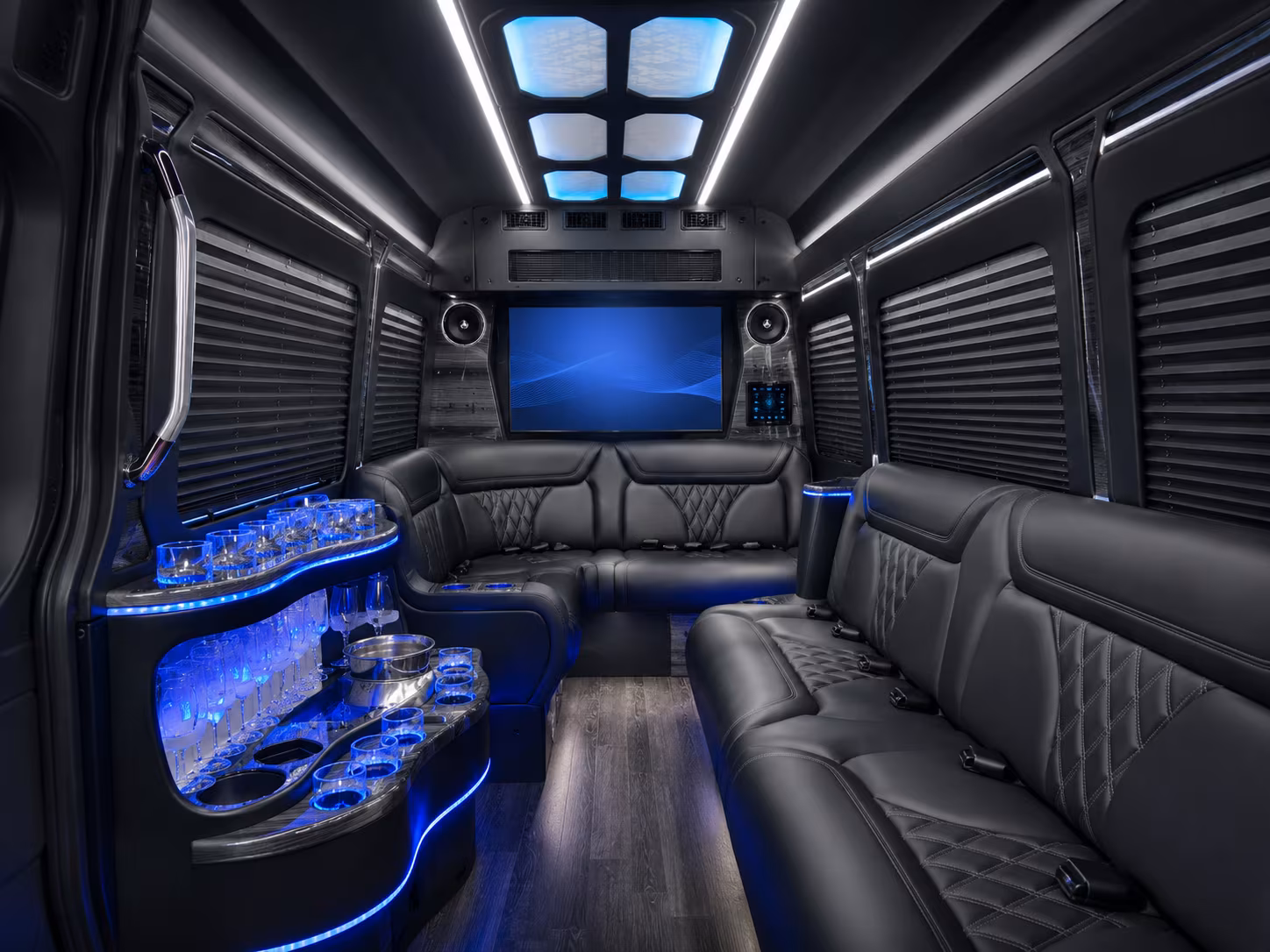 Pembroke Pines Airport Shuttle & Transportation party bus interior