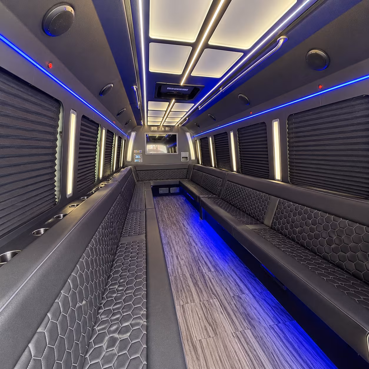 Pembroke Pines Birthday, Sweet 16, & Quinceañera Transportation party bus interior