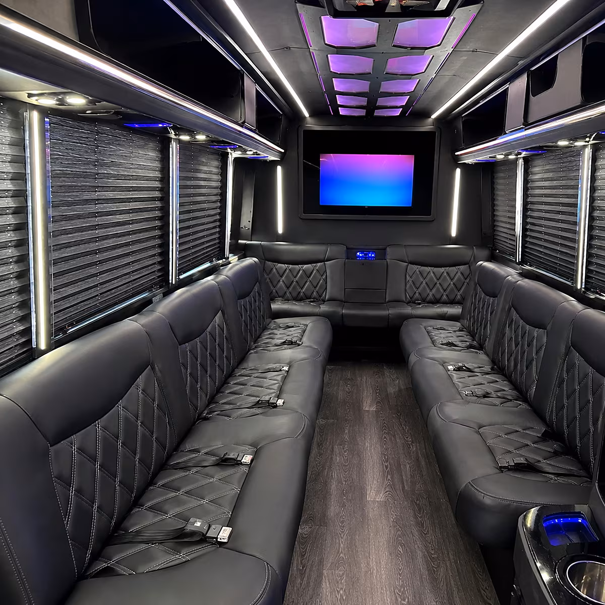 Pembroke Pines Wedding Transportation party bus interior