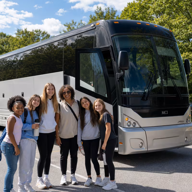 Passengers loading luggage while boarding an Pembroke Pines group shuttle