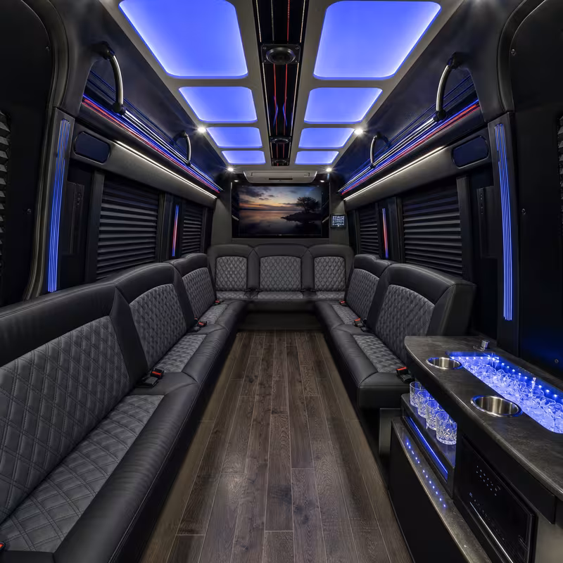 14 Passenger Sprinter Limo Interior